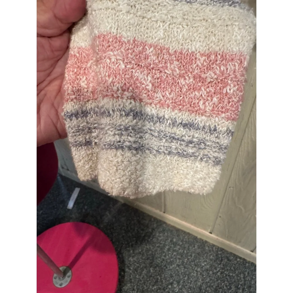 Women's Sincerely Jules Striped Crew Neck Sweater M - Cream, Pink, Blue
